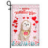 Happy Valentine's Day Shih Tzu Flag Dogs Funny Shih Tzu Heart Balloon Flag | Teecentury.com