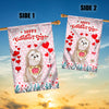 Happy Valentine's Day Shih Tzu Flag Dogs Funny Shih Tzu Heart Balloon Flag | Teecentury.com