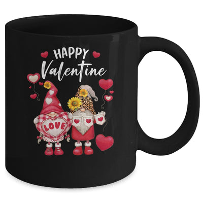 Happy Valentines Day Gnomes With Leopard Sunflower Valentine Mug | teecentury