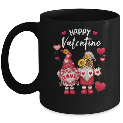 Happy Valentines Day Gnomes With Leopard Sunflower Valentine Mug | teecentury