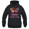 Happy Valentines Day Leopard Plaid Hearts Women Girls Kids Shirt & Tank Top | teecentury