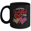 Happy Valentines Day Three Leopard And Plaid Hearts Mug Coffee Mug | Teecentury.com