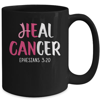He Can Heal Cancer Breast Cancer Awareness Christian Mug Coffee Mug | Teecentury.com