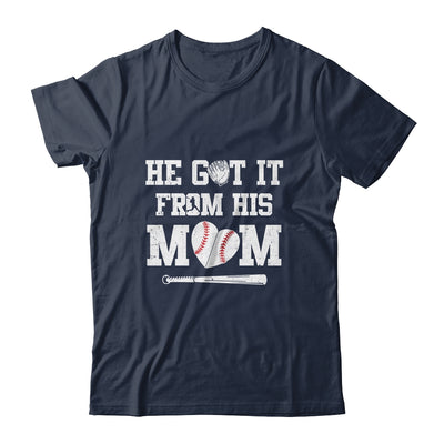 He Got It From His Mom Baseball Mom Player T-Shirt & Tank Top | Teecentury.com