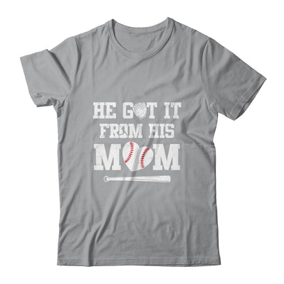 He Got It From His Mom Baseball Mom Player T-Shirt & Tank Top | Teecentury.com