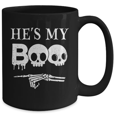 He's My Boo Skull Face Matching Halloween Couples Funny Mug | teecentury