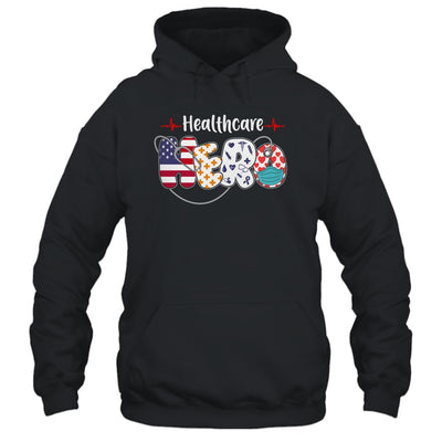 Healthcare Hero Nurse Doctor Medical American Flag T-Shirt & Hoodie | Teecentury.com