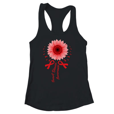 Heart Disease Awareness Month Sunflower For Women Go Red Shirt & Tank Top | teecentury