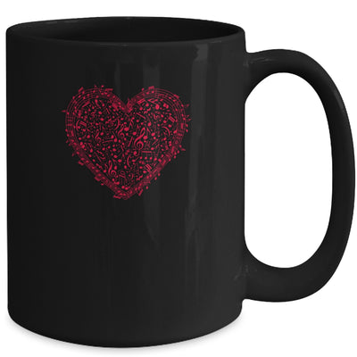Heart Shape Musical Notes Music Lovers Gift Valentines Day Mug Coffee Mug | Teecentury.com