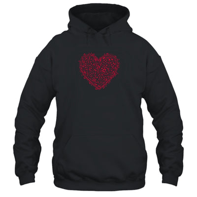 Heart Shape Musical Notes Music Lovers Gift Valentines Day T-Shirt & Hoodie | Teecentury.com