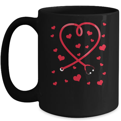 Heart Stethoscope Cute Love Nursing Valentines Day Nurse Mug Coffee Mug | Teecentury.com