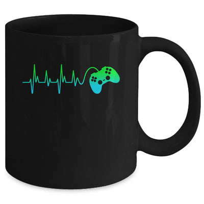 Heartbeat Gamer Gift Video Game Controller Mug Coffee Mug | Teecentury.com