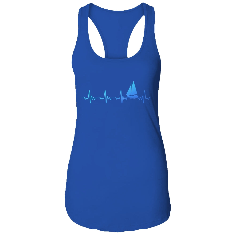 Heartbeat Sailing Sailboat Captain Funny Sailors T-Shirt & Tank Top | Teecentury.com