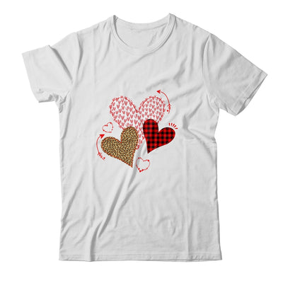 Hearts And Arrows Leopard Plaid Valentines Day T-Shirt & Hoodie | Teecentury.com