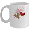 Hearts And Arrows Leopard Plaid Valentines Day Mug Coffee Mug | Teecentury.com