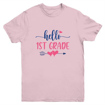 Hello 1st Grade Kids Back to School First Grade Youth Youth Shirt | Teecentury.com