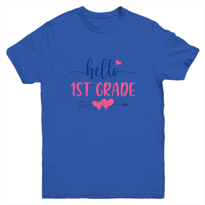 Hello 1st Grade Kids Back to School First Grade Youth Youth Shirt | Teecentury.com