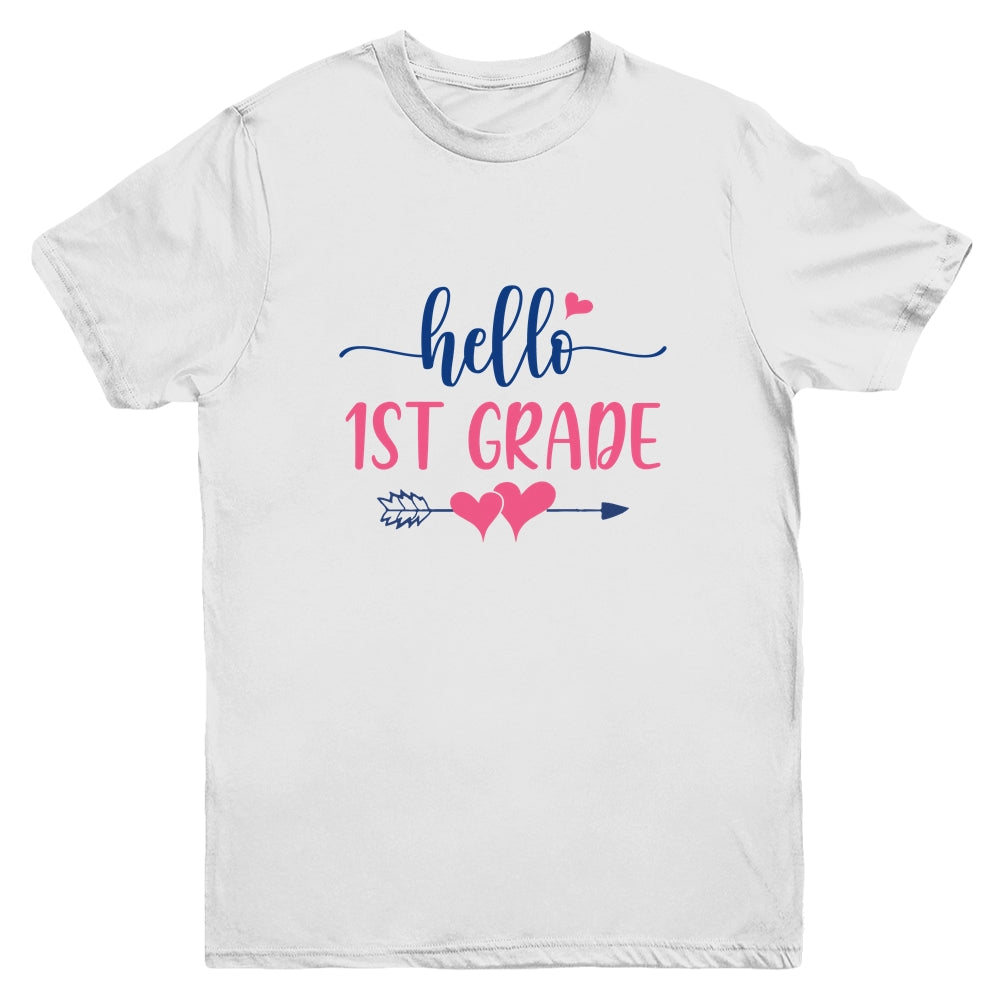 Hello 1st Grade Kids Back to School First Grade Youth Youth Shirt | Teecentury.com