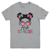 Hello 1st Grade Messy Bun Girls Tie Dye Cute Back To School Youth Shirt | teecentury