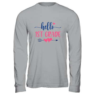 Hello 1st Grade Teacher Kids Back to School First Grade T-Shirt & Hoodie | Teecentury.com