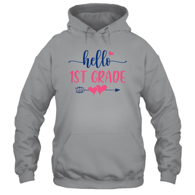 Hello 1st Grade Teacher Kids Back to School First Grade T-Shirt & Hoodie | Teecentury.com