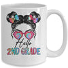 Hello 2nd Grade Messy Bun Girls Tie Dye Cute Back To School Mug | teecentury