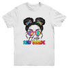 Hello 2nd Second Grade Messy Bun Back To School Tie Dye Girl Youth Shirt | teecentury