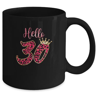 Hello 30 Years Leopard Print 30th Birthday Party Woman Mug Coffee Mug | Teecentury.com