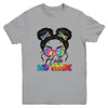 Hello 3rd Third Grade Messy Bun Back To School Tie Dye Girl Youth Shirt | teecentury