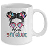 Hello 5th Grade Messy Bun Girls Tie Dye Cute Back To School Mug | teecentury