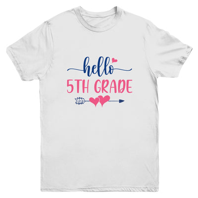 Hello 5th Grade Teacher Back to School Fifth Grade Youth Youth Shirt | Teecentury.com