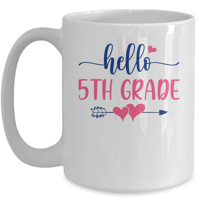 Hello 5th Grade Teacher Kids Back to School Fifth Grade Mug Coffee Mug | Teecentury.com