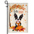 Hello Fall Boston Terrier Dog Flag Maple Leaves Orange Pumpkin Autumn Flag | Teecentury.com