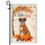 Hello Fall Boxer Dog Flag Maple Leaves Orange Pumpkin Autumn Flag | Teecentury.com