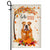 Hello Fall Bulldog Dog Flag Maple Leaves Orange Pumpkin Autumn Flag | Teecentury.com