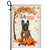 Hello Fall French Bulldog Dog Flag Maple Leaves Orange Pumpkin Autumn Flag | Teecentury.com