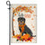 Hello Fall Rottweiler Dog Flag Maple Leaves Orange Pumpkin Autumn Flag | Teecentury.com