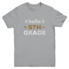 Hello Fifth Grade Back To School 1st Day Leopard Kids Youth Youth Shirt | Teecentury.com