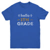 Hello First Grade Back To School 1st Day Leopard Kids Youth Youth Shirt | Teecentury.com