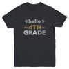 Hello Fourth Grade Back To School 1st Day Leopard Kids Youth Youth Shirt | Teecentury.com