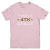 Hello Fourth Grade Back To School 1st Day Leopard Kids Youth Youth Shirt | Teecentury.com