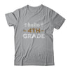 Hello Fourth Grade Back To School 1st Day Leopard Teachers T-Shirt & Hoodie | Teecentury.com