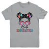 Hello Kindergarten Messy Bun Girls Tie Dye Cute Back To School Youth Shirt | teecentury