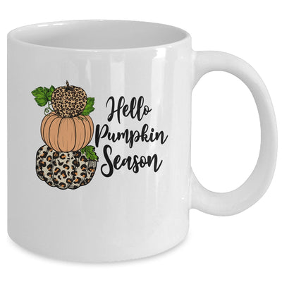Hello Pumpkin Season Leopard Autumn Season Lovers Fall Mug | teecentury