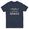 Hello Second Grade Back To School 1st Day Leopard Kids Youth Youth Shirt | Teecentury.com