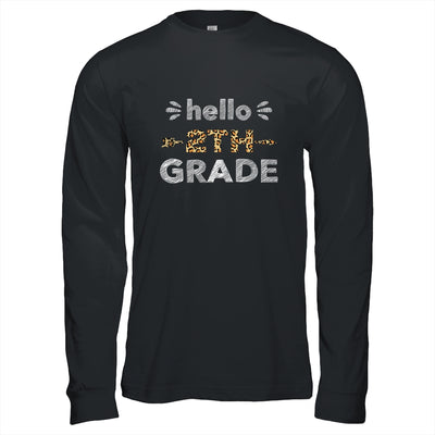 Hello Second Grade Back To School 1st Day Leopard Teachers T-Shirt & Hoodie | Teecentury.com