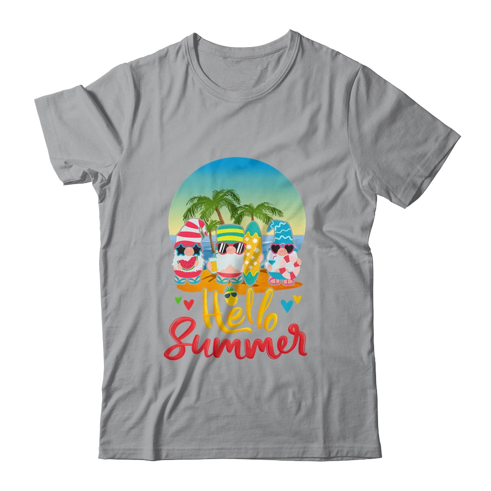 Hello Summer Gnomes Beach Party Summer Vacation T-Shirt & Tank Top | Teecentury.com