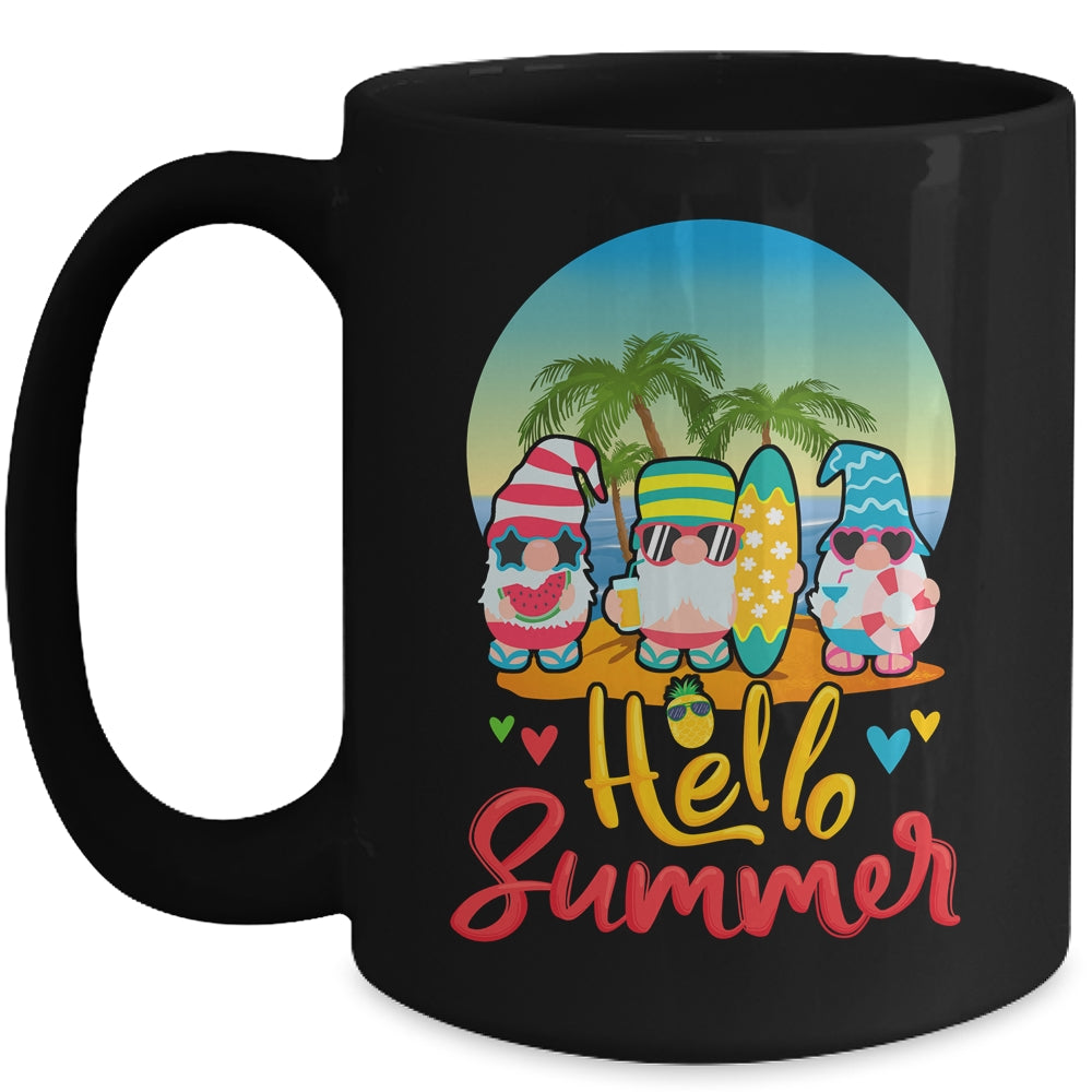 Hello Summer Gnomes Beach Party Summer Vacation Mug Coffee Mug | Teecentury.com