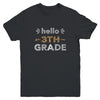 Hello Third Grade Back To School 1st Day Leopard Kids Youth Youth Shirt | Teecentury.com