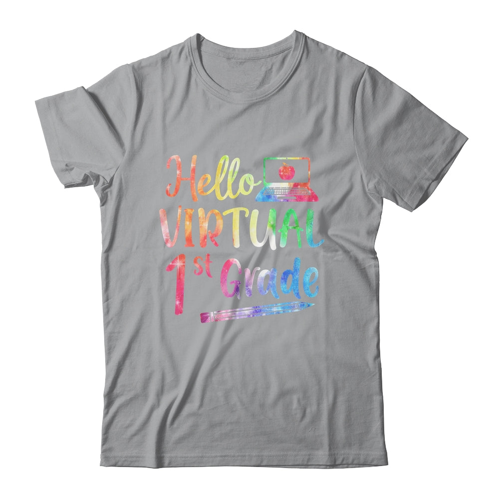 Hello Virtual 1st Grade Teacher Gift Back To School 2022 T-Shirt & Hoodie | Teecentury.com